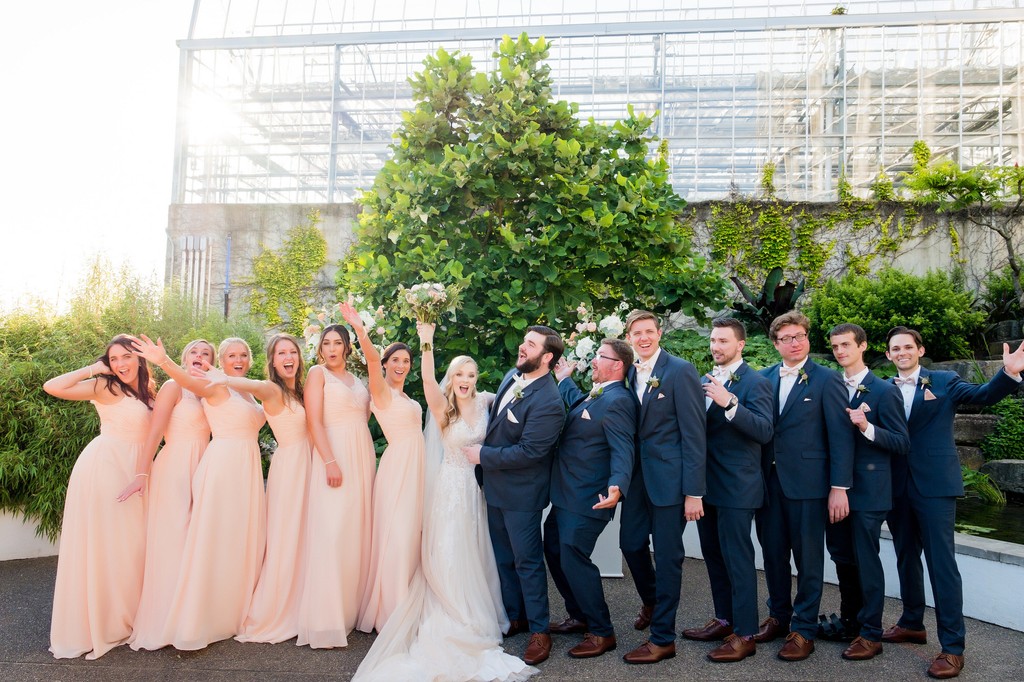 wedding party photos phipps conservatory