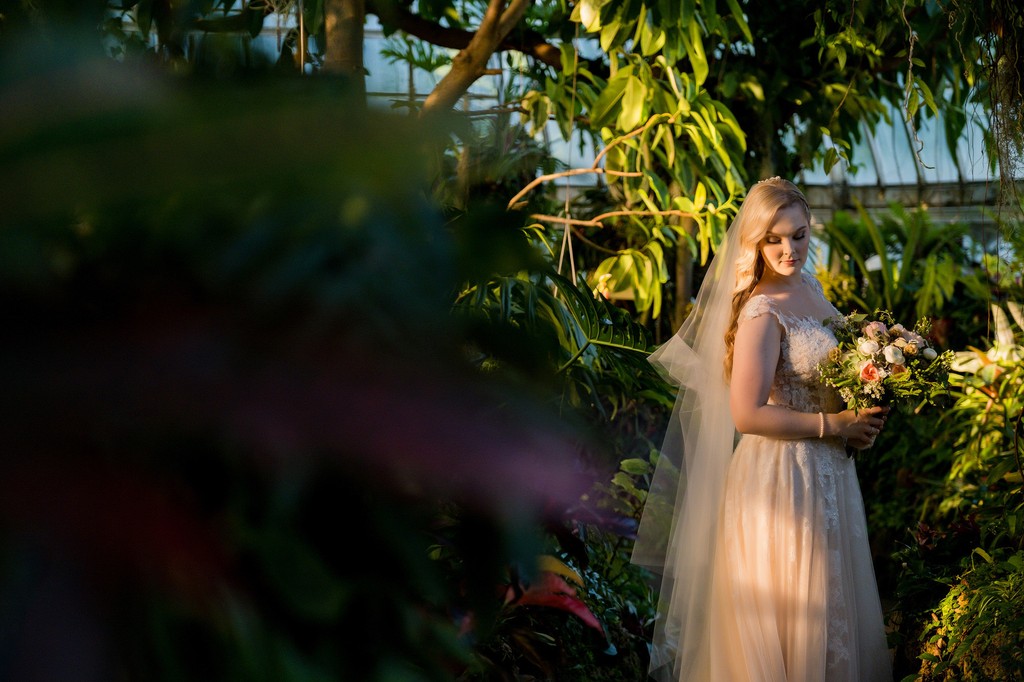 orchid room bride wedding phipps conservatory