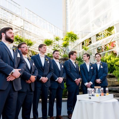 groom waiting for bride at outdoor phipps wedding