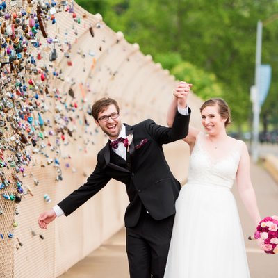 University of Pittsburgh Schenley Lock Bridge Wedding