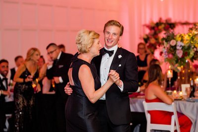 Groom Dancing with Mom at J Verno Reception