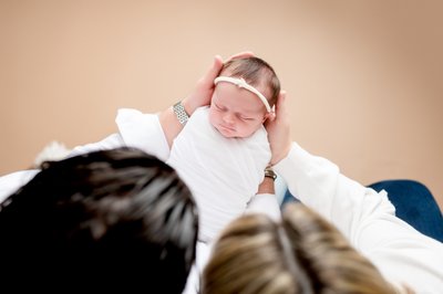 Lifestyle studio family photographer for newborns in Pittsburgh