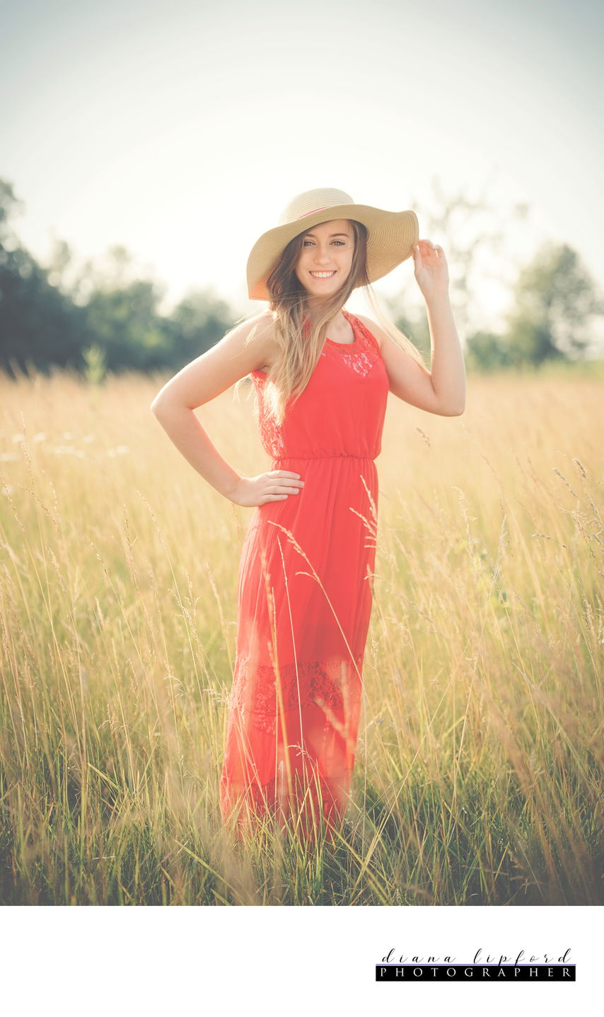 Senior Session in a Field Fort Wayne Photographer