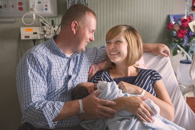 Newborn Fresh 48 Hospital Family Portrait
