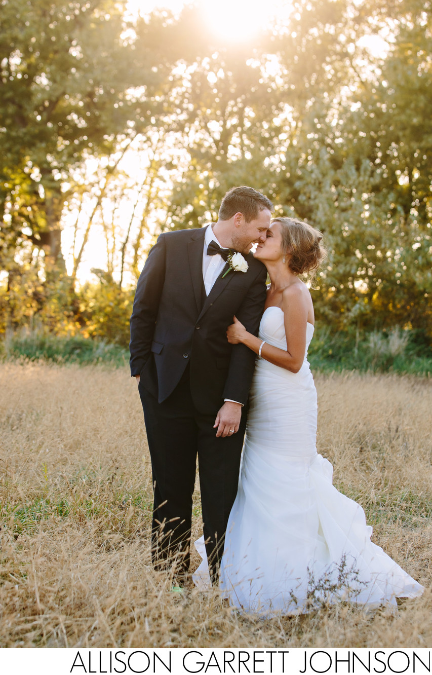 Rustic Wedding Portrait with Gorgeous Light