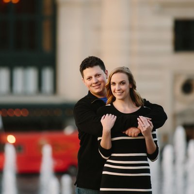 Kansas City Union Station Engagement Photo