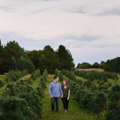 Engagement Shoot at Lincoln, NE Tree Farm