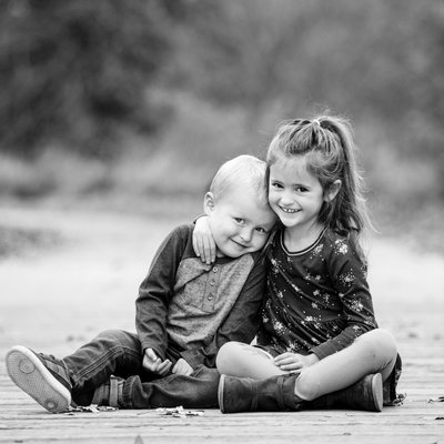 Black and White Kid Photography