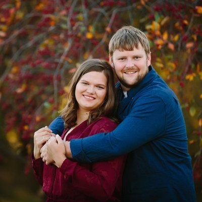 Fall Engagement Photos in Seward at Fairgrounds