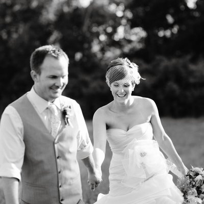 Black and White Image in Field at Prairie Creek Inn