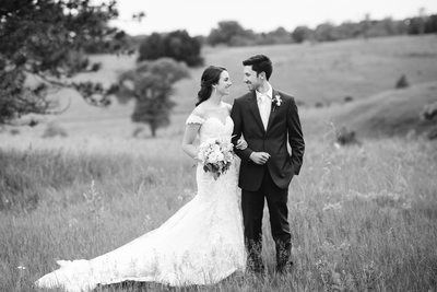 Black and White Wedding Portrait at Pioneers Park