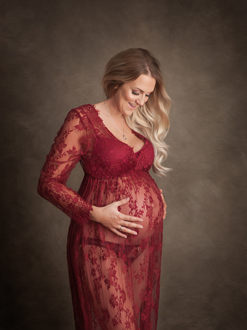Lace Dress Maternity Photography Newport