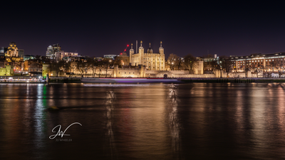 Tower of London at night, long exposure photography