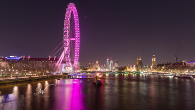 London Eye at night - long exposure photography