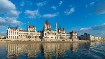 Hungarian Parliament Building as seen from the Danube