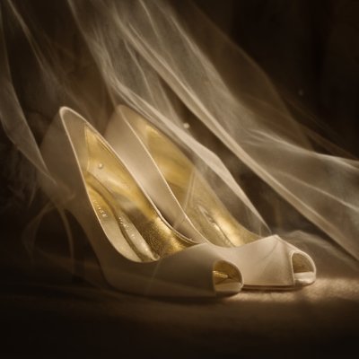 wedding shoes for a bride at Pennyhill Park in Surrey