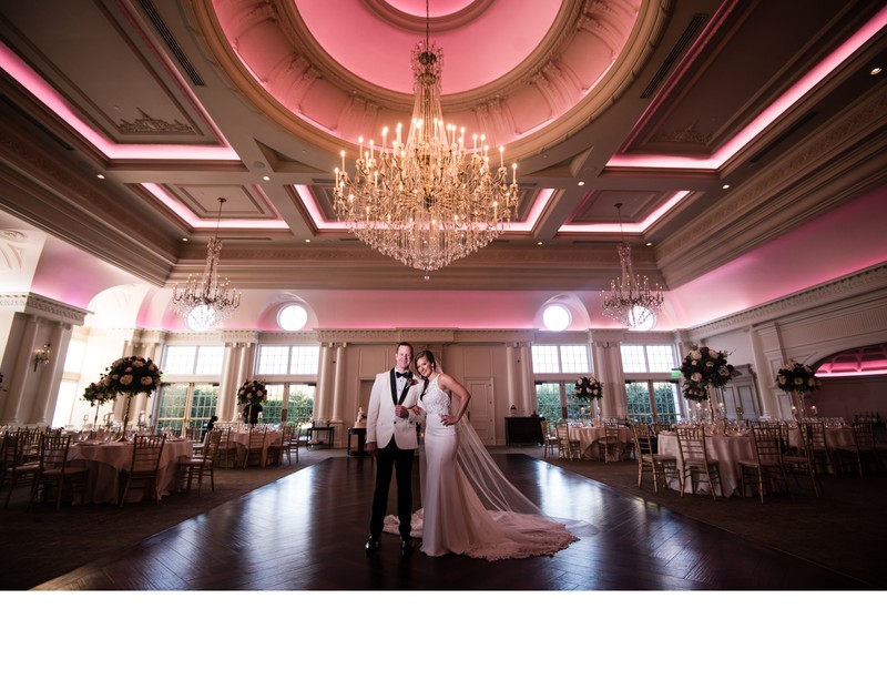 Wedding Photos in Ballroom at Park Chateau Estate