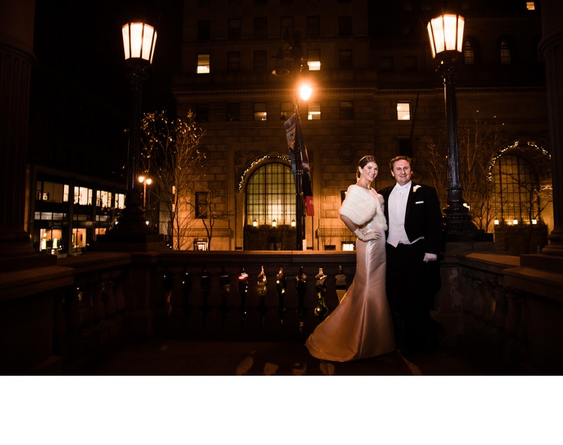 Union League of Philadelphia Night Wedding Photo