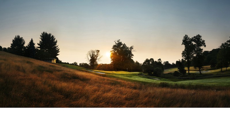 Golf Course at Sunset - Fine Art Panorama