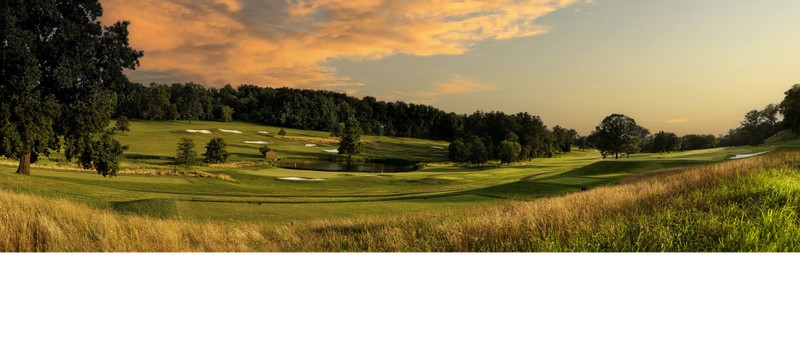 Fine Art Panorama of Golf Course at Sunset