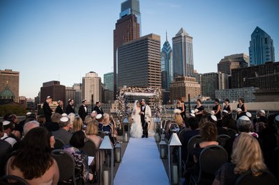 Franklin Institute Rooftop Wedding Ceremony