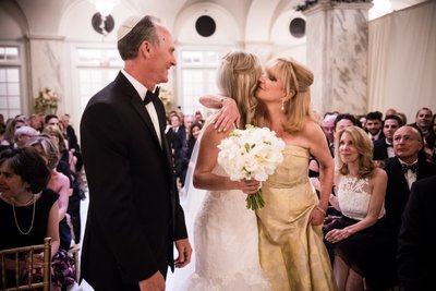 Parents Giving Away Bride at Ritz-Carlton Wedding