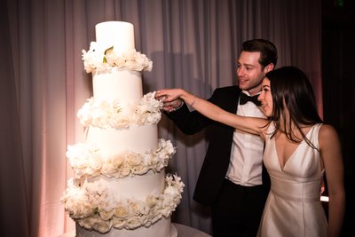 Cutting the Wedding Cake at Logan Hotel