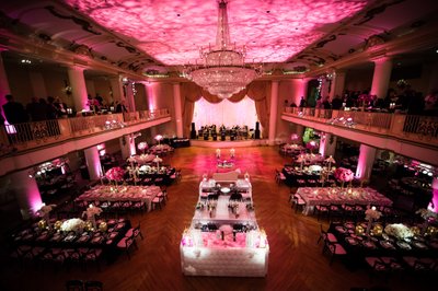 Pink Room Lighting at Bellevue Hotel Philadelphia