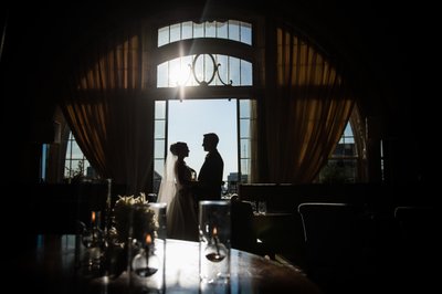 Wedding Silhouette at Belleview Hotel Philadelphia