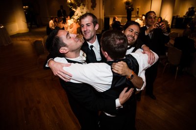 Guys Celebrating at Bellevue Philadelphia Wedding