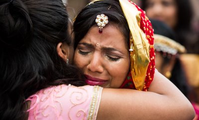 Wedding Day Emotions at Hindu Wedding
