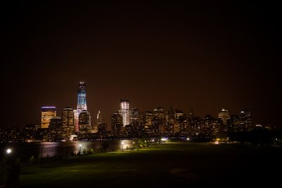 View from Liberty House of NYC Skyline at Night 