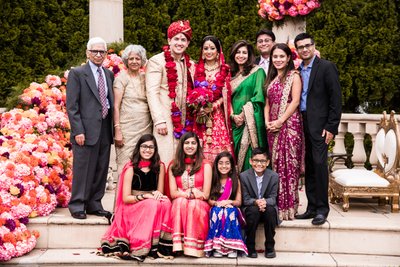 Family Group Photos at Indian Wedding