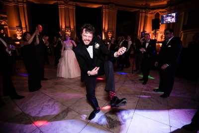 Groom Dancing at Wedding Reception