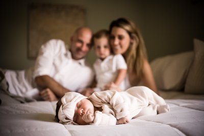 Family with Newborn Baby In-Home Session