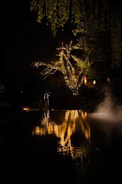 Nighttime Wedding Photos By Water