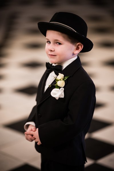 Ring Bearer in Top Hat at Philly Weddings 