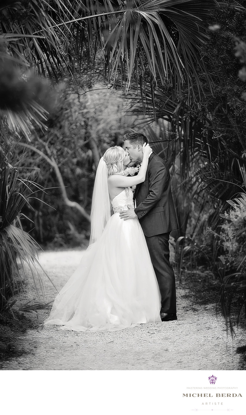 Bride And Groom Kiss wedding ceremony at Sea Side Point Wild Dunes Resort