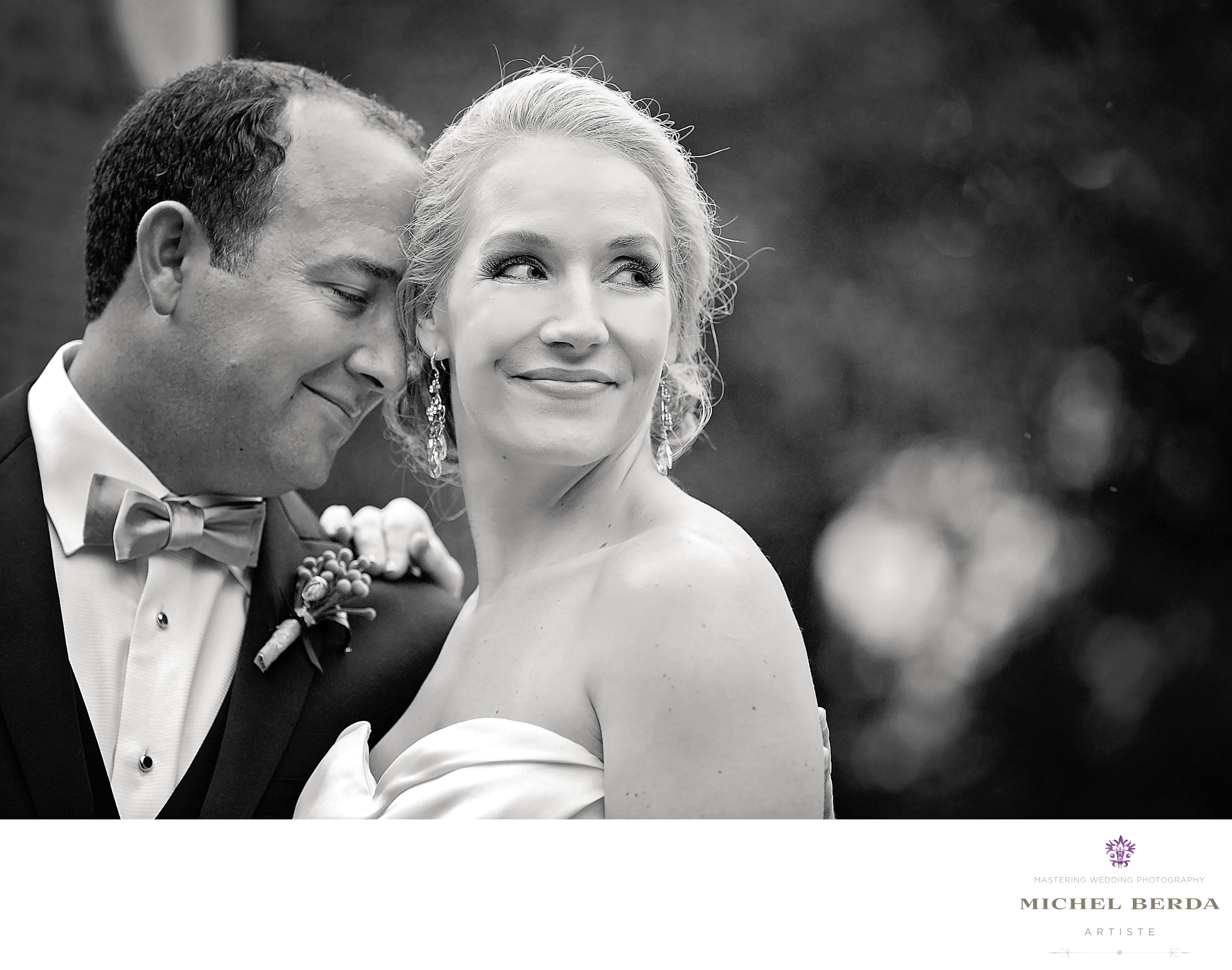 Bride & Groom Affection Washington Square Park Charleston SC - Karen & Matt