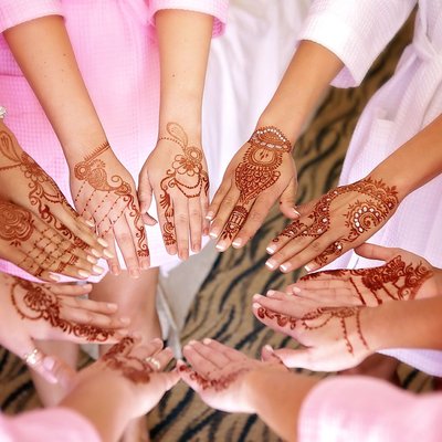 The bride & bridesmaids Henna