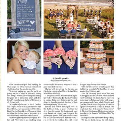 Carolina Bride July 2015 featured Brittany & Patrick Second Page