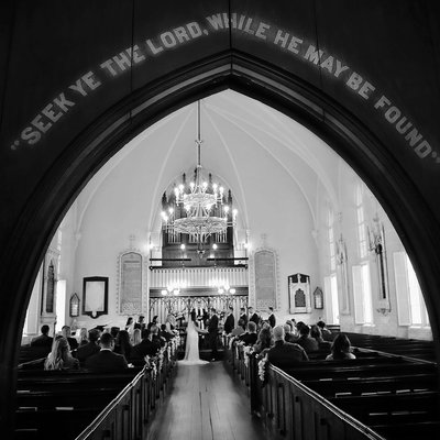 Church wedding photography