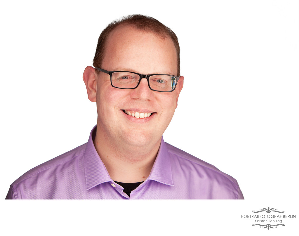 Headshot Businessportrait mit weißem Hintergrund