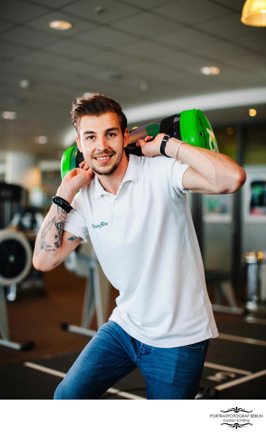 Fitness Berater Fotoshooting Key Art Mitarbeiterfoto