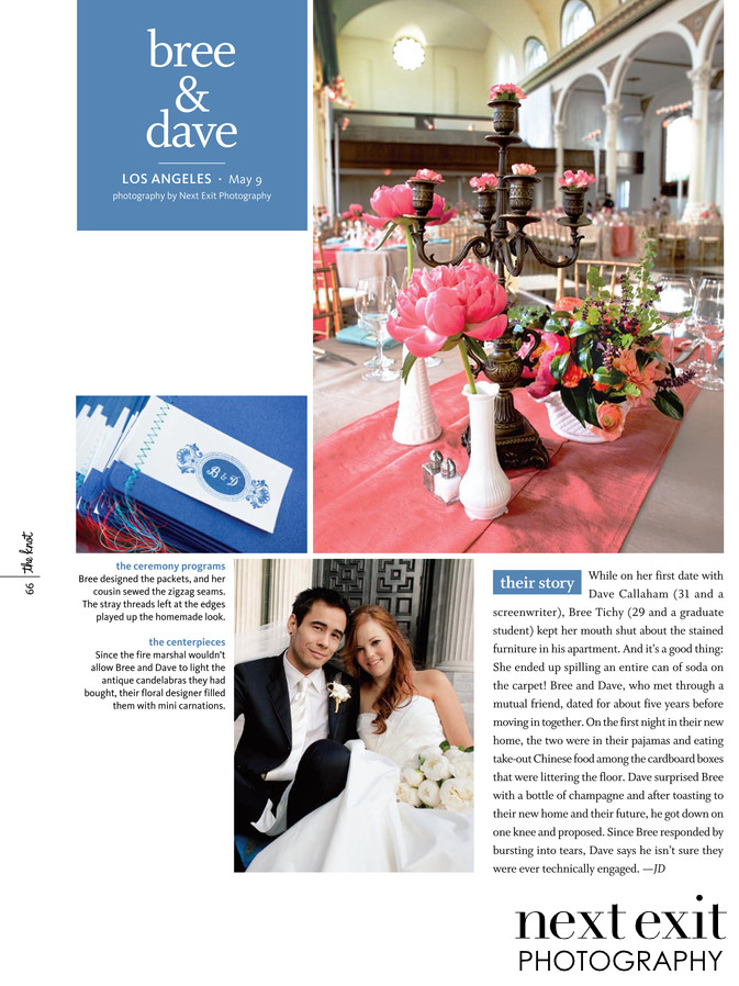 Knot Magazine Your Wedding Day Feature Diy In Print