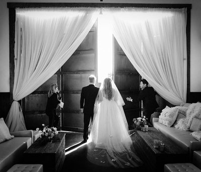 Moments before walking down the aisle at Cielo Farms - Los Angeles Wedding, Mitzvah & Portrait Photographer - Next Exit Photography
