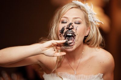 Portrait of Bride and Chocolate Cake Face - Los Angeles Wedding, Mitzvah & Portrait Photographer - Next Exit Photography
