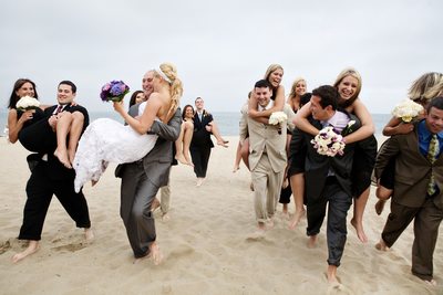 Running Bridal Party - Los Angeles Wedding, Mitzvah & Portrait Photographer - Next Exit Photography