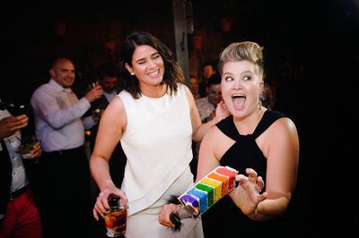 LGBTQ Rainbow Wedding Cake - Dominick's Restaurant Wedding