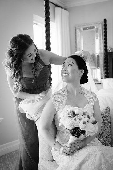 Sister and Bride Getting Ready at the Hotel Casa Del Mar